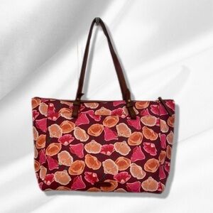 Fossil Floral LeatherTote Bag